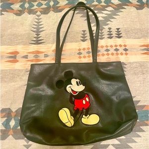 Vintage Leather The Walt Disney Company Mickey Mouse Tote Shoulder Bag